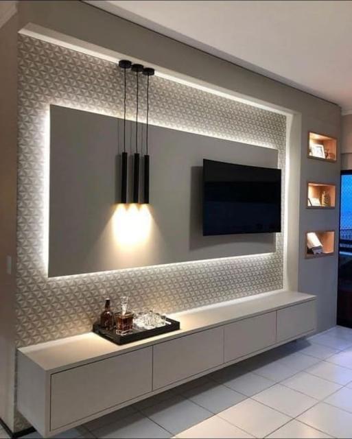 Painel de TV montado